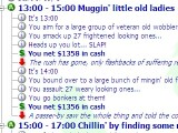 A snippet from my day as a gangster. Gosh, those little old ladies are rich!