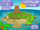 The island map. Tutorials are floating stars, and can be skipped.