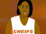 Player 1's avatar, wishing she'd spellchecked her team name. Cheifs!