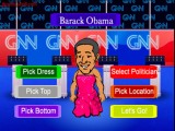 Barack Obama on CNN, in a ballgown. Maybe it'll... naah, that won't happen.